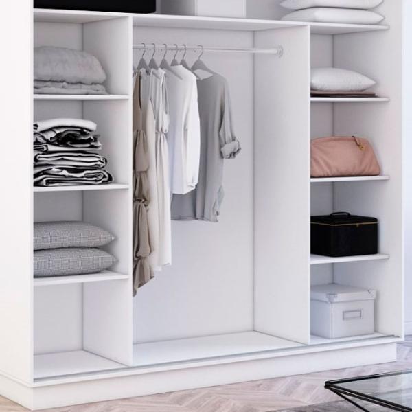 Dulap Glisant Mobildor-Lux Fox 2200 110 220 x 60 x 220 / DSP / White photo 6 Dulap Glisant Mobildor-Lux Fox 2200 110 220 x 60 x 220 / DSP / White photo 6