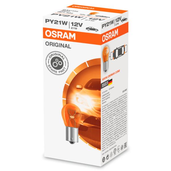 Автомобильная лампа Osram 7507 Накал/ PY21W/ BAU15s/ 21 Вт/ 280лм photo 2 Автомобильная лампа Osram 7507 Накал/ PY21W/ BAU15s/ 21 Вт/ 280лм photo 2