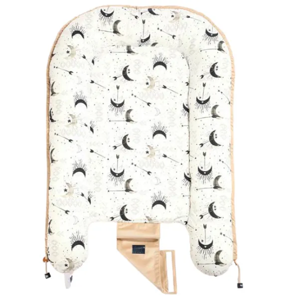 Babynest La Millou Best Nest Bright Luna (RZ-00003709) Bumbac/ Sand photo 2 Babynest La Millou Best Nest Bright Luna (RZ-00003709) Bumbac/ Sand photo 2