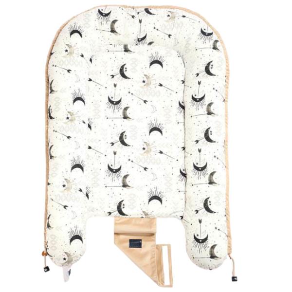 Babynest La Millou Best Nest Bright Luna (RZ-00003709) Bumbac/ Sand photo 2 Babynest La Millou Best Nest Bright Luna (RZ-00003709) Bumbac/ Sand photo 2