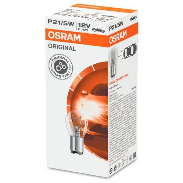 Автомобильная лампа Osram 7528-02B Накал/ P21/ 5/ BAY15d/ 5 Вт/ 440 лм photo 2