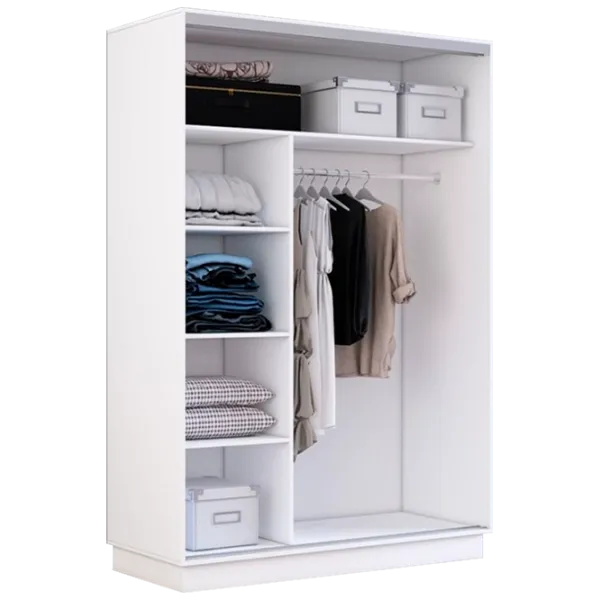 Dulap cupe Mobildor-Lux Fox 1400 110 140 x 60 x 220 / PAL / White photo 2 Dulap cupe Mobildor-Lux Fox 1400 110 140 x 60 x 220 / PAL / White photo 2