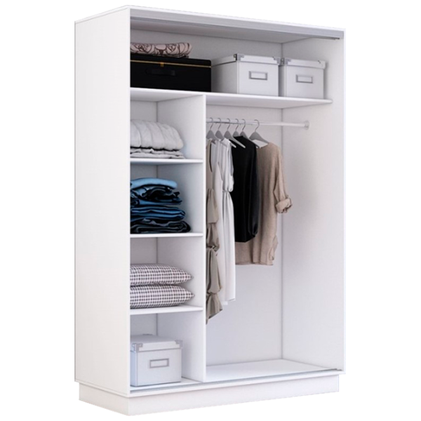 Dulap cupe Mobildor-Lux Fox 1500 110 150 x 60 x 220 / PAL / White photo 2 Dulap cupe Mobildor-Lux Fox 1500 110 150 x 60 x 220 / PAL / White photo 2