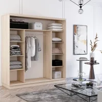 Dulap cupe Mobildor-Lux Fox 2100 3025 210 x 60 x 220 / PAL / Stejar Sonoma photo 2