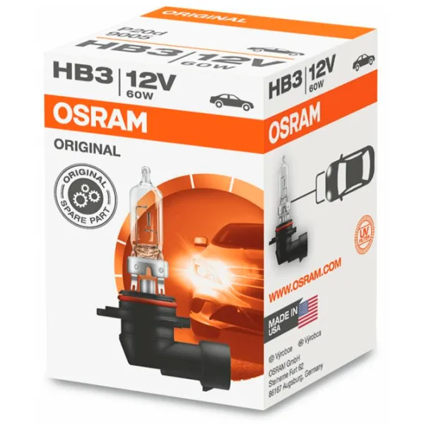 Автомобильная лампа Osram 9005 Галоген/ HB3/ P20d/ 60 Вт/ 1700 лм photo 3 Автомобильная лампа Osram 9005 Галоген/ HB3/ P20d/ 60 Вт/ 1700 лм photo 3
