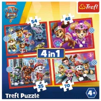 Puzzle 2D Trefl 4in1 Paw Patrol in the city 4+/ Numărul de piese: 207 photo 2