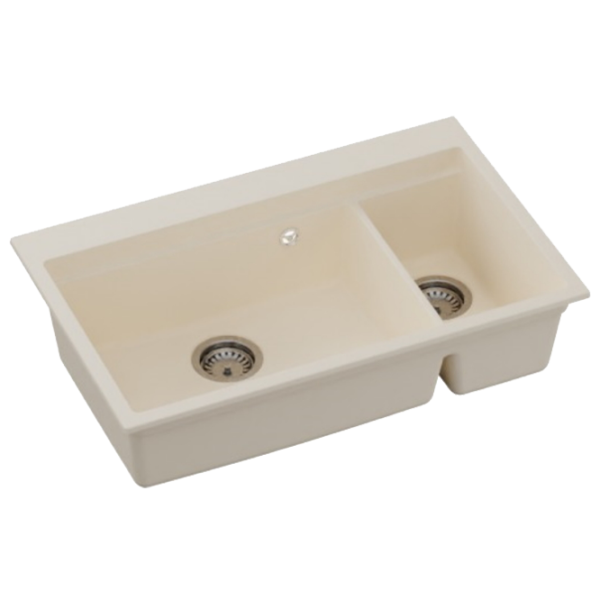 Chiuvetă SanDonna Magdalena 760 76 x 48 / Piatră artificială / Beige photo 2