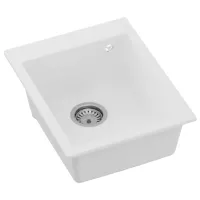 Кухонная мойка SanDonna Vesta 400 50 x 40 / Искусственный камень / Белый photo 2