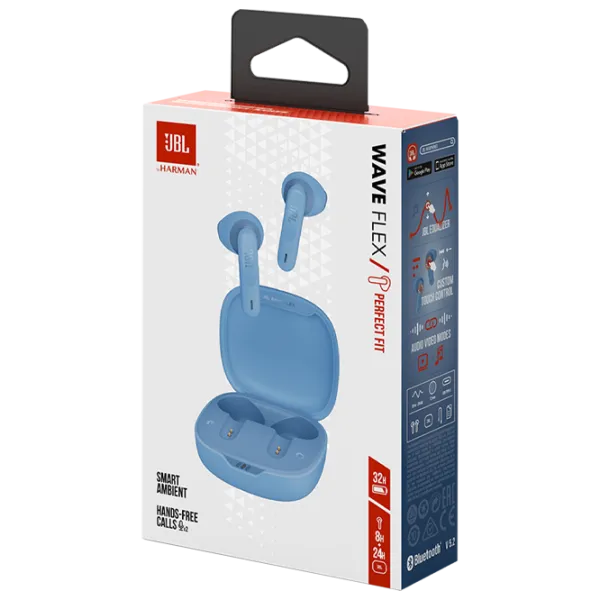 Наушники JBL Wave Flex Синий Беспроводные/ Персональный photo 10 Наушники JBL Wave Flex Синий Беспроводные/ Персональный photo 10