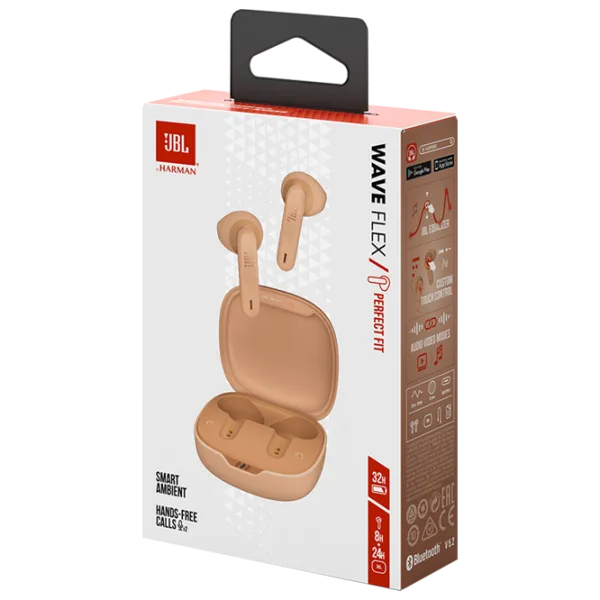 Наушники JBL Wave Flex Бежевый Беспроводные/ Персональный photo 10 Наушники JBL Wave Flex Бежевый Беспроводные/ Персональный photo 10