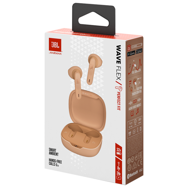 Наушники JBL Wave Flex Бежевый Беспроводные/ Персональный photo 10 Наушники JBL Wave Flex Бежевый Беспроводные/ Персональный photo 10