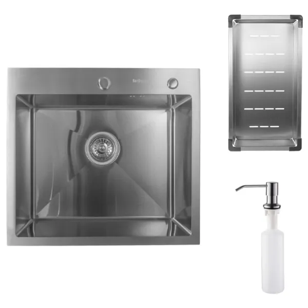 Chiuvetă SanDonna HD5550 55 x 50 / Oțel inoxidabil / Silver photo 3 Chiuvetă SanDonna HD5550 55 x 50 / Oțel inoxidabil / Silver photo 3