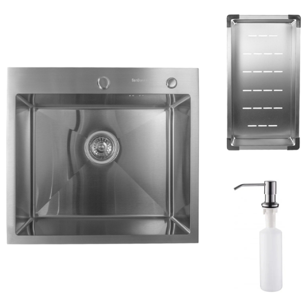 Chiuvetă SanDonna HD5550 55 x 50 / Oțel inoxidabil / Silver photo 3 Chiuvetă SanDonna HD5550 55 x 50 / Oțel inoxidabil / Silver photo 3