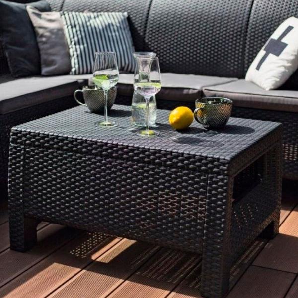 Садовый стол Keter Corfu II Table (241945) Квадратный/ Графитовый photo 3