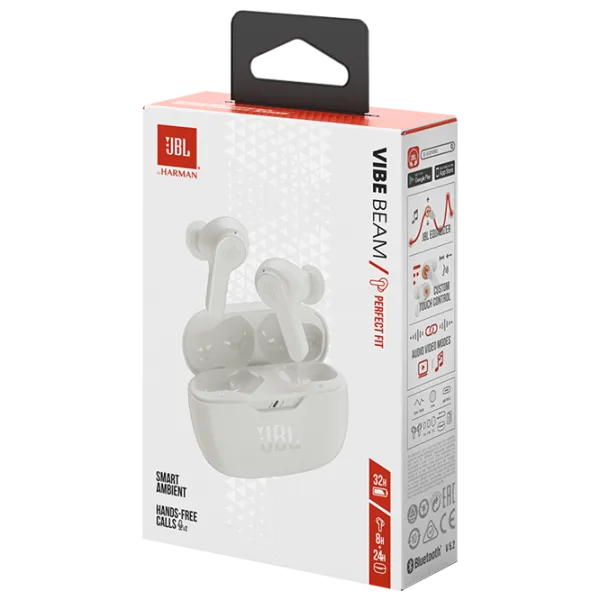 Наушники JBL Wave Beam Белый Беспроводные/ Персональный photo 9 Наушники JBL Wave Beam Белый Беспроводные/ Персональный photo 9