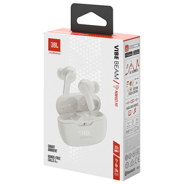 Наушники JBL Wave Beam Белый Беспроводные/ Персональный photo 9 Наушники JBL Wave Beam Белый Беспроводные/ Персональный photo 9