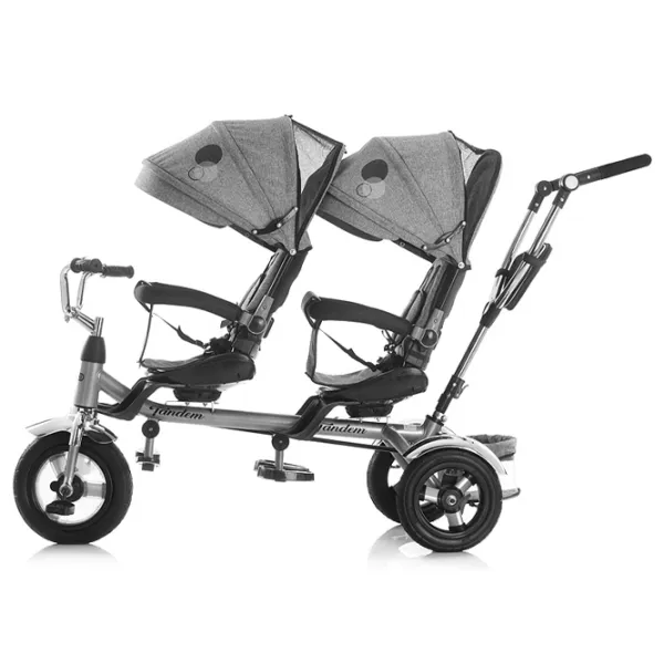 Triciclu Chipolino Tandem 40 kg/ Multicolor photo 2