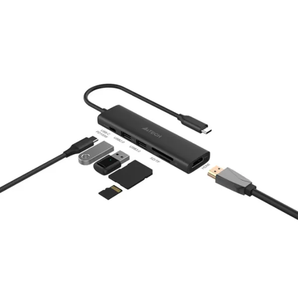 Adapter A4Tech DST-60C USB Type-C/ Black photo 5
