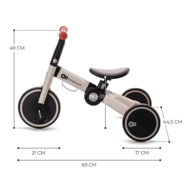 Трицикл KinderKraft 4Trike 25 кг/ Серебристый photo 6 Трицикл KinderKraft 4Trike 25 кг/ Серебристый photo 6