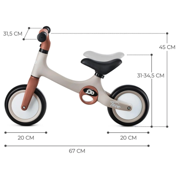 Bicicletă fără pedale KinderKraft Tove 7.8" Aliaj de magneziu/ Beige Brown photo 5