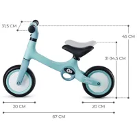 Bicicletă fără pedale KinderKraft Tove 7.8" Aliaj de magneziu/ Blue Mint photo 5
