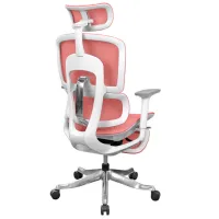 Fotoliu de birou DecoPrim A98-HS-QW Plasă acrilică/ Red photo 4