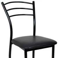 Scaun de bucătărie DecoPrim DC-55 ECO Piele/ Negru mat photo 2