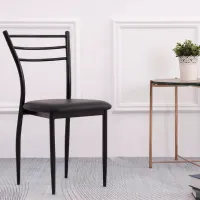 Scaun de bucătărie DecoPrim DC-55 ECO Piele/ Negru mat photo 3