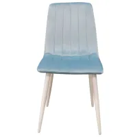 Scaun de bucătărie DecoPrim DC-90P Catifea/ Light Blue Black photo 4