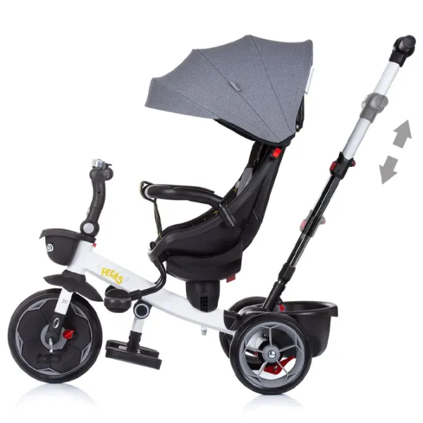 Трицикл Chipolino Pegas 25 кг/ Серый photo 2 Трицикл Chipolino Pegas 25 кг/ Серый photo 2