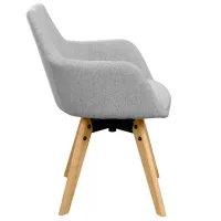 Scaun de bucătărie DecoPrim Y-884 Stofă/ Gray photo 3