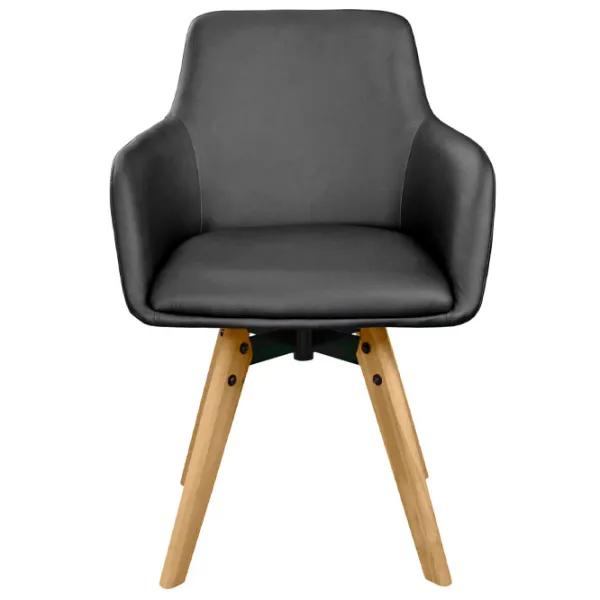 Scaun de bucătărie DecoPrim Y-884 ECO Piele/ Black photo 2 Scaun de bucătărie DecoPrim Y-884 ECO Piele/ Black photo 2