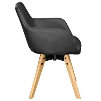 Scaun de bucătărie DecoPrim Y-884 ECO Piele/ Black photo 3
