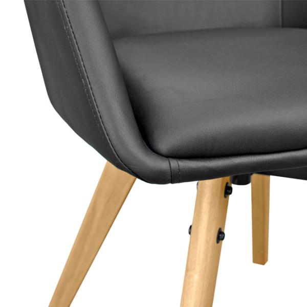 Scaun de bucătărie DecoPrim Y-884 ECO Piele/ Black photo 5 Scaun de bucătărie DecoPrim Y-884 ECO Piele/ Black photo 5
