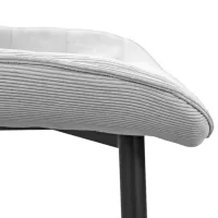 Scaun de bucătărie DecoPrim Hans Stofă/ Light Gray Black photo 7
