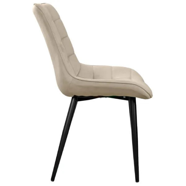 Scaun de bucătărie DecoPrim Hans Catifea/ Cappucino Black photo 3