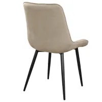 Scaun de bucătărie DecoPrim Hans Catifea/ Cappucino Black photo 4
