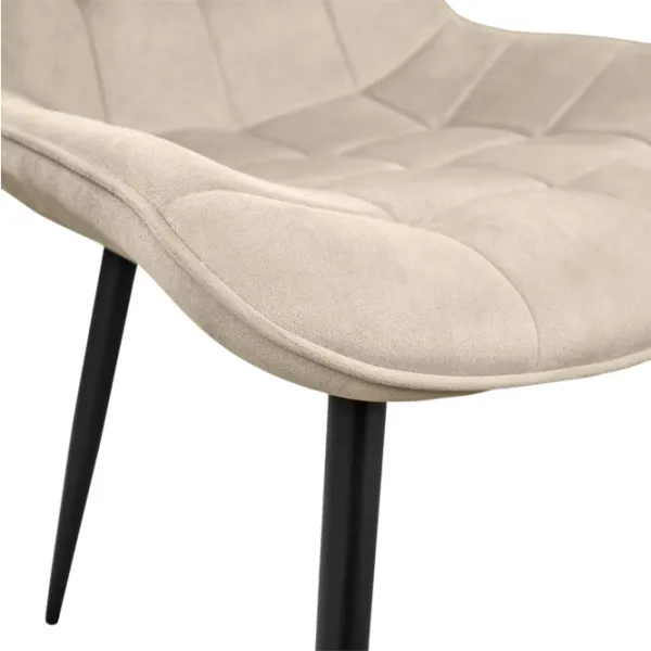 Scaun de bucătărie DecoPrim Hans Catifea/ Cappucino Black photo 5