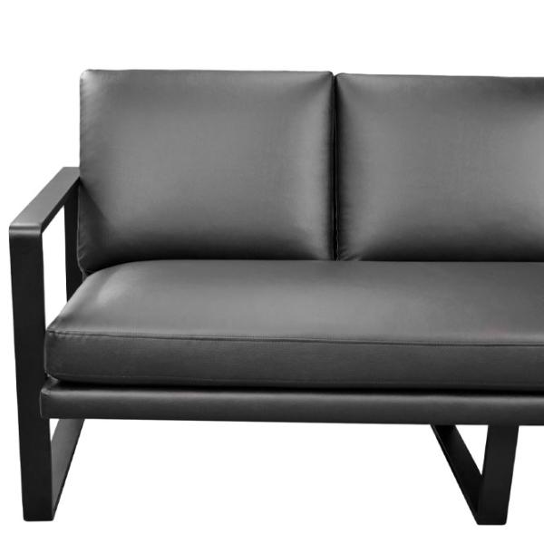 Canapea DecoPrim York 3 (0005014) ECO Piele/ Black photo 4