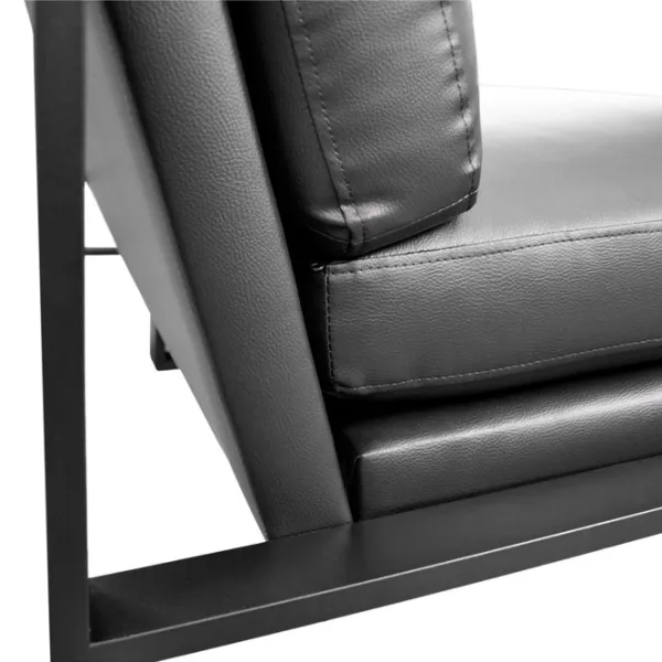 Canapea DecoPrim York 3 (0005014) ECO Piele/ Black photo 5