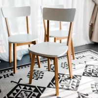 Scaun de bucătărie DecoPrim Tor Lemn/ White photo 6