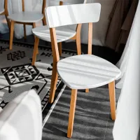 Scaun de bucătărie DecoPrim Tor Lemn/ White photo 7