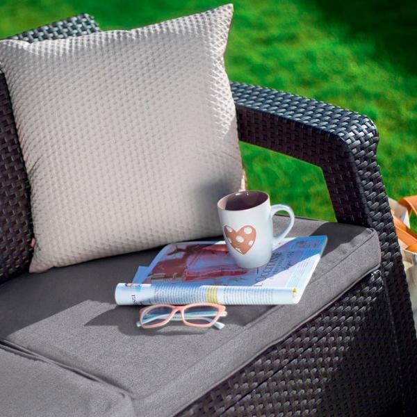 Canapea de grădină Keter Corfu Love Seat (223233) Plastic/ Graphite photo 2