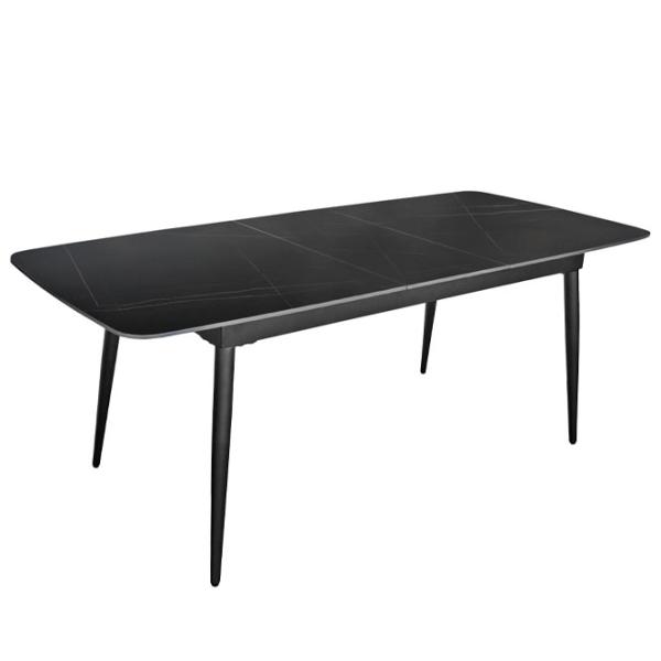 Masă de bucătărie extensibilă DecoPrim Vanessa Ceramică/ Black photo 2 Masă de bucătărie extensibilă DecoPrim Vanessa Ceramică/ Black photo 2