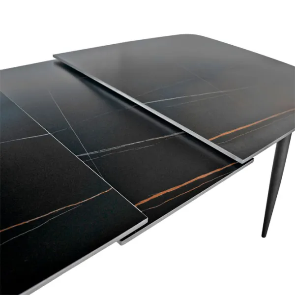 Masă de bucătărie extensibilă DecoPrim Vanessa Ceramică/ Black photo 4 Masă de bucătărie extensibilă DecoPrim Vanessa Ceramică/ Black photo 4