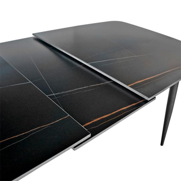 Masă de bucătărie extensibilă DecoPrim Vanessa Ceramică/ Black photo 4 Masă de bucătărie extensibilă DecoPrim Vanessa Ceramică/ Black photo 4