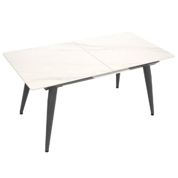 Masă de bucătărie extensibilă DecoPrim Vanessa Ceramică/ White photo 2