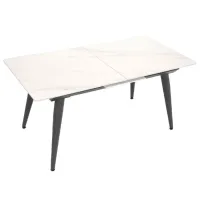Masă de bucătărie extensibilă DecoPrim Vanessa Ceramică/ White photo 2