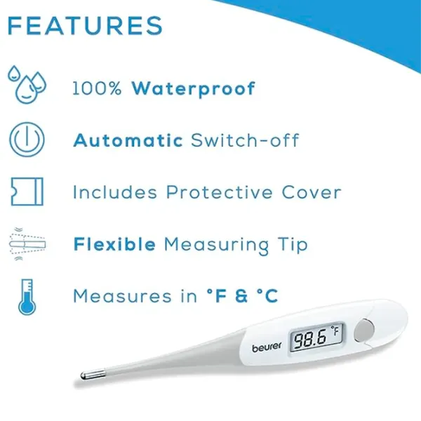 Termometru Electronic Beurer FT13 Pentru gură / °C, °F / White photo 2