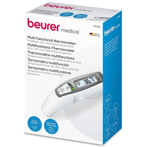 Termometru cu infraroșii Beurer FT65 Pentru ureche/ White photo 6